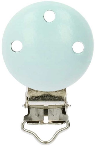 Opry hölzern Schnullerclip Baby blau 45x28mm
