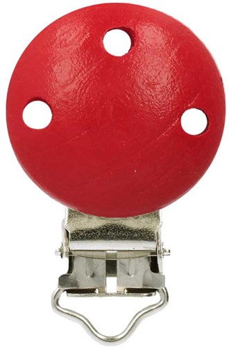 Opry hölzern Schnullerclip Rot 45x28mm