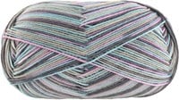 Lana Grossa Meilenweit 100 Merino Extrafine Cosy 6161 Rosa/Türkis/Dunkel-/Steingrau gestreift