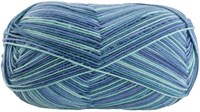 Lana Grossa Meilenweit 100 Merino Extrafine Cosy 6163 Minttürkis/Hell-/Dunkelpetrol/Blau gestreift