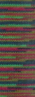 Lana Grossa Meilenweit 100 Merino Extrafine Cosy 6164 Khaki/Weinrot/Mai-/Waldgrün gestreift-2