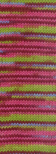 Lana Grossa Meilenweit 100 Merino Extrafine Cosy 6166 Pink/Burgund/Frühlingsgrün/Veilchenblau gestreift-2