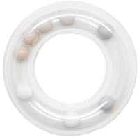 Go Handmade Rasselring Grau 63mm