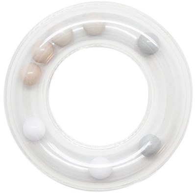 Go Handmade Rasselring Grau 63mm