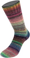 Lana Grossa Meilenweit 100 Rainbow 6409 Grün/Ocker/Burgund/Dunkelgrau/Tinten-/Graublau/Mausgrau/Türkis/Schwarzbraun/Bordeaux-3