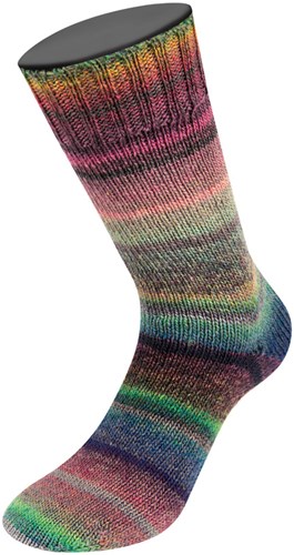 Lana Grossa Meilenweit 100 Rainbow 6409 Grün/Ocker/Burgund/Dunkelgrau/Tinten-/Graublau/Mausgrau/Türkis/Schwarzbraun/Bordeaux-3