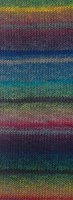 Lana Grossa Meilenweit 100 Rainbow 6409 Grün/Ocker/Burgund/Dunkelgrau/Tinten-/Graublau/Mausgrau/Türkis/Schwarzbraun/Bordeaux-2