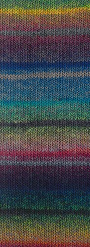 Lana Grossa Meilenweit 100 Rainbow 6409 Grün/Ocker/Burgund/Dunkelgrau/Tinten-/Graublau/Mausgrau/Türkis/Schwarzbraun/Bordeaux-2