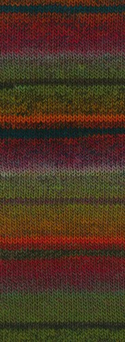 Lana Grossa Meilenweit 100 Rainbow 6410 Rost/Graphit/Dunkelrot/Grau-/Laub-/Wald-grün/Orange/Bordeaux/Karamell/Rot-2