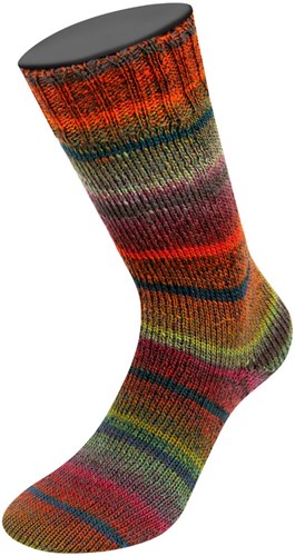 Lana Grossa Meilenweit 100 Rainbow 6410 Rost/Graphit/Dunkelrot/Grau-/Laub-/Wald-grün/Orange/Bordeaux/Karamell/Rot-3