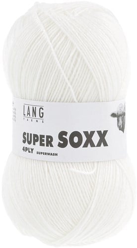 Lang Yarns Super Soxx 4-Fach 0001 Weiß