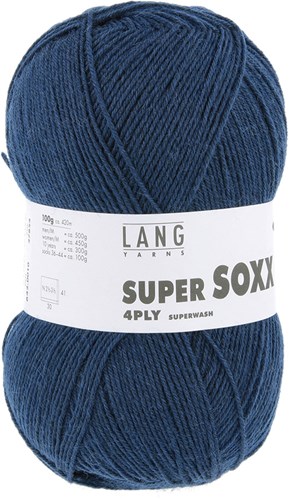 Lang Yarns Super Soxx 4-Fach 0010 Steel Blue-2