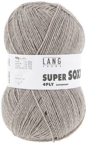 Lang Yarns Super Soxx 4-Fach 0022 Sand Mélange-2