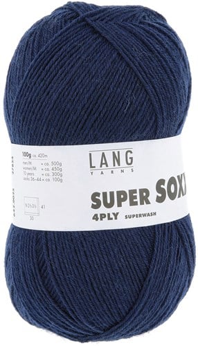 Lang Yarns Super Soxx 4-Fach 0025 Navy-2