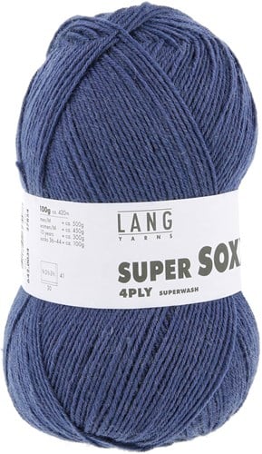 Lang Yarns Super Soxx 4-Fach 0034 Jeans Dunkel-2