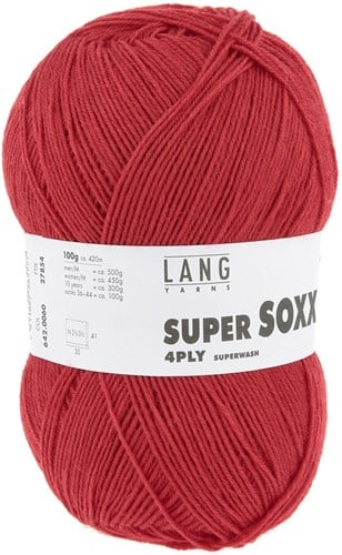 Lang Yarns Super Soxx 4-Fach 0060 Red-2