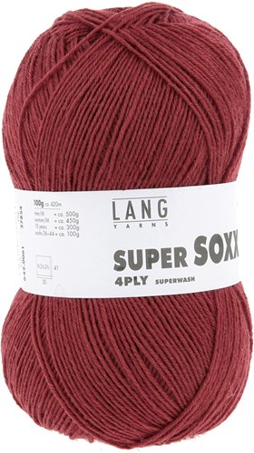 Lang Yarns Super Soxx 4-Fach 0061 Weinrot-2