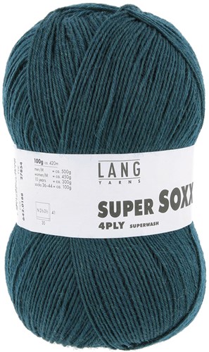 Lang Yarns Super Soxx 4-Fach 0188 Dark Petrol-2