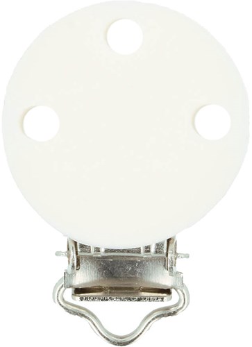 Opry Silikon Schnullerclip Weiss 29,5x42,7mm