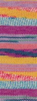 Lana Grossa Meilenweit 100 Arte 6801 Lila/Lachs/Gelb/Hellblau/Ecru/Fuchsia/Mint-

türkis/Dunkelpetrol-2