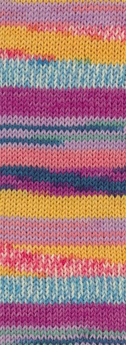 Lana Grossa Meilenweit 100 Arte 6801 Lila/Lachs/Gelb/Hellblau/Ecru/Fuchsia/Mint-

türkis/Dunkelpetrol-2