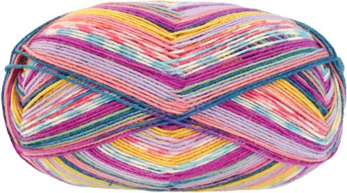Lana Grossa Meilenweit 100 Arte 6801 Lila/Lachs/Gelb/Hellblau/Ecru/Fuchsia/Mint-

türkis/Dunkelpetrol