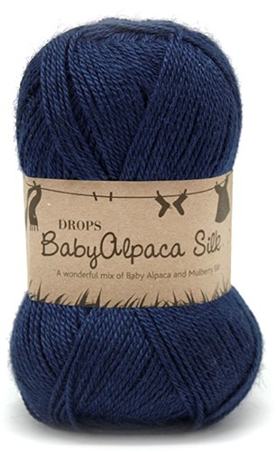 Drops BabyAlpaca Silk Uni Colour 6935 Marineblau