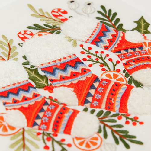 Weihnachts Socken Stickmuster-3