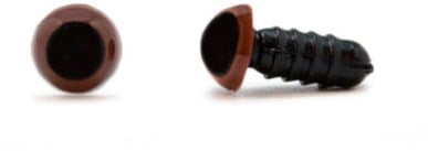 Sicherheitsaugen Braun 6mm 2 Stück