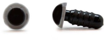 Sicherheitsaugen Grau 6 mm 2 Stück