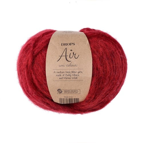 Drops Air Uni Colour 44 Karminrot