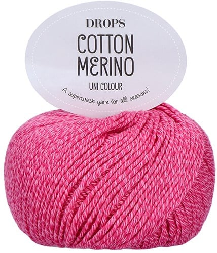 Drops Cotton Merino Uni 36 Himbeersorbet