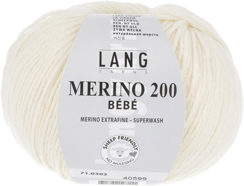 Lang Yarns Merino 200 Bebe 0302 Ecru