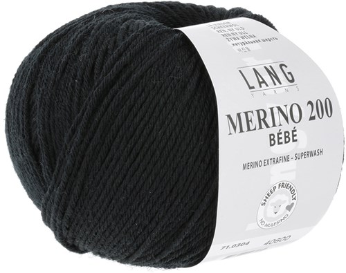Lang Yarns Merino 200 Bebe 0304 Schwarz-2