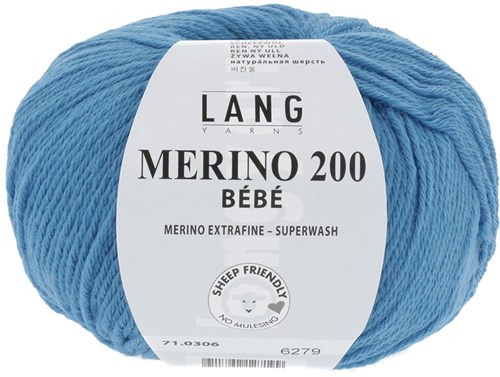 Lang Yarns Merino 200 Bebe 306 Blue