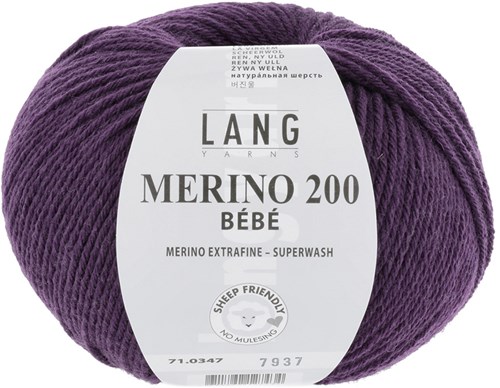 Lang Yarns Merino 200 Bebe 0347 Violett
