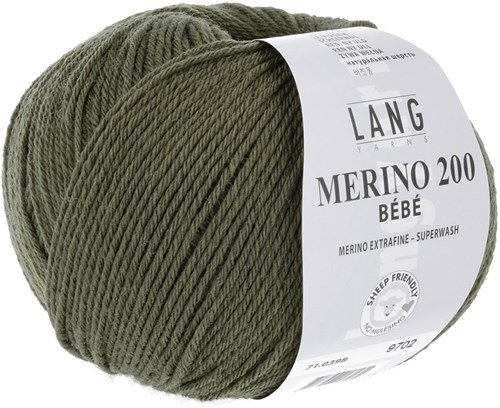 Lang Yarns Merino 200 Bebe 0398 Oliv-2