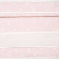 Rico Handtuch zum Besticken 50 x 100 cm 007 Rosa/Weiß-2