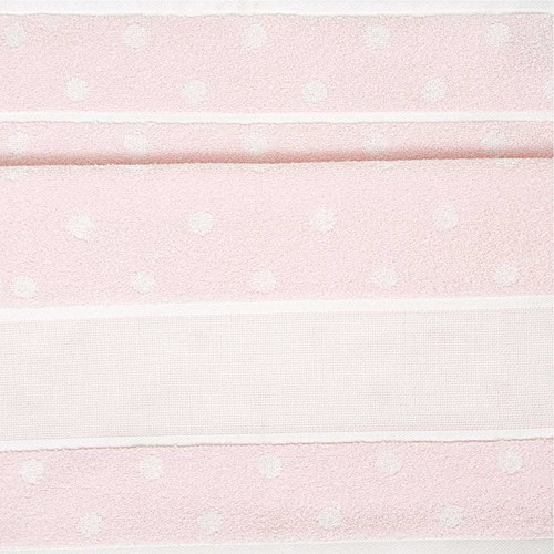 Rico Handtuch zum Besticken 50 x 100 cm 007 Rosa/Weiß-2