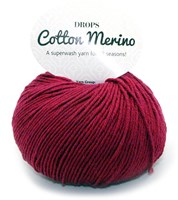Drops Cotton Merino Uni Colour 07 Burgunder