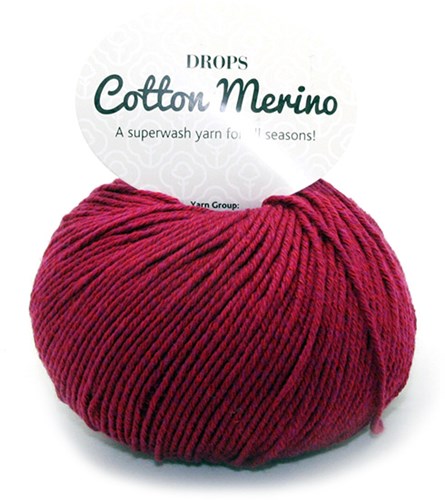 Drops Cotton Merino Uni Colour 07 Burgunder