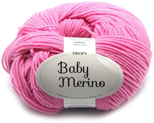 Drops Baby Merino Uni Colour 007 Rosa