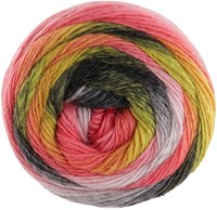 Lana Grossa Meilenweit 100 Color Mix Multi 013 Helloliv/Himbeer/Pink/Pflaume/Dunkelgrau/Wald-/Moos-/Blattgrün/Altrosa/Mauve