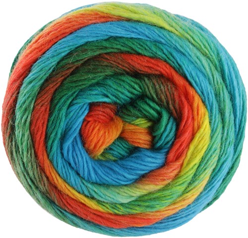 Lana Grossa Meilenweit 100 Color Mix Multi 014 Jade/Opal-/Smaragdgrün/Ocker/Nougat/Schokobraun/Orange/Rot/Braunrot