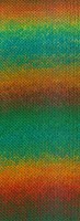 Lana Grossa Meilenweit 100 Color Mix Multi 014 Jade/Opal-/Smaragdgrün/Ocker/Nougat/Schokobraun/Orange/Rot/Braunrot-2