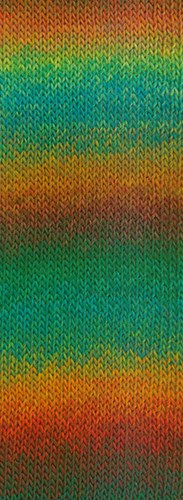 Lana Grossa Meilenweit 100 Color Mix Multi 014 Jade/Opal-/Smaragdgrün/Ocker/Nougat/Schokobraun/Orange/Rot/Braunrot-2