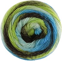 Lana Grossa Meilenweit 100 Color Mix Multi 015 Hell-/Moosgrün/Jade/Türkis/Blaupetrol/Schwarz/Schwarzblau/Petrol
