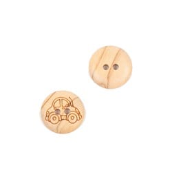 Drops Holzknopf Auto 15 mm