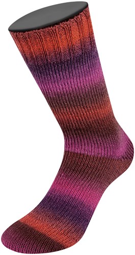 Lana Grossa Meilenweit 100 Color Mix Soft 065 Burgund/Ziegel-/Dunkel-/Schwarzrot/Bordeaux/Weinrot-3
