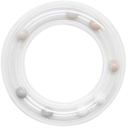 Go Handmade Rasselring Grau 80mm